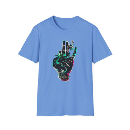 Psychedelic Hand Design Unisex T-Shirt - Softstyle, Casual Vibe