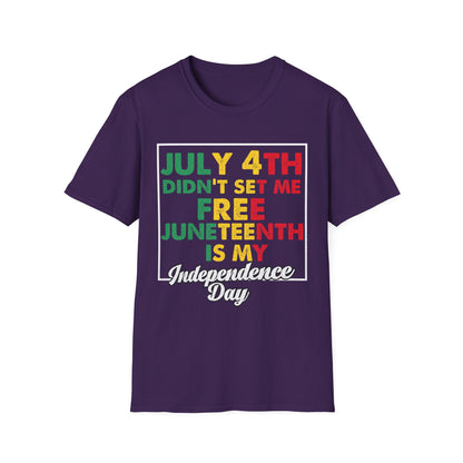 Juneteenth Independence T-Shirt, Celebrate Freedom, Unisex Tee, African American Heritage, July 4th Alternative Shirt, Gift Idea