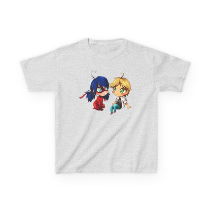 Kids Cute Chibi Characters Tee, Lightweight T-Shirt for Playtime, Gifts for Boys & Girls, Cartoon Lover Apparel, Birthday Outfit