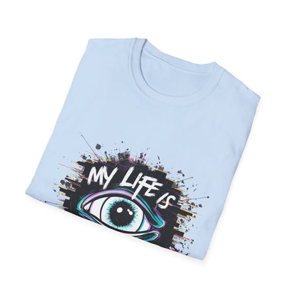 Unisex Hypnotized Eye T-Shirt, Softstyle Tee, Cool Graphic Shirt, Gift for Dreamers, Casual Wear, Trendy Fashion Tee