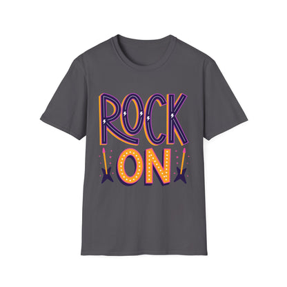 Rock On Unisex T-Shirt, Music Lover's Tee, Concert Outfit, Gift for Musicians, Fun Casual Wear