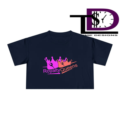 Royalty Queens Crop Tee - Stylish Women's Fashion for Birthdays, Festivals, Casual Wear, Gifts for Her, Trendy Outfit