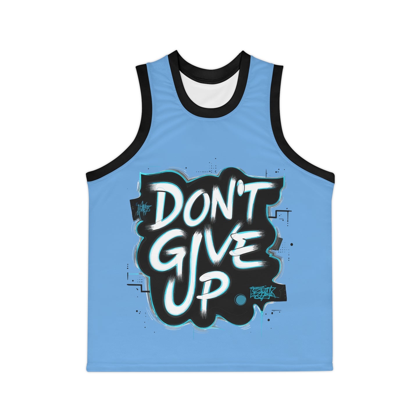 Inspiring Unisex Basketball Jersey - Don't Give Up, Sportswear, Athleisure, Gift for Sports Lovers, Motivational Apparel