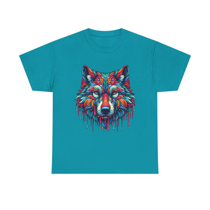 Colorful Wolf Face T-Shirt