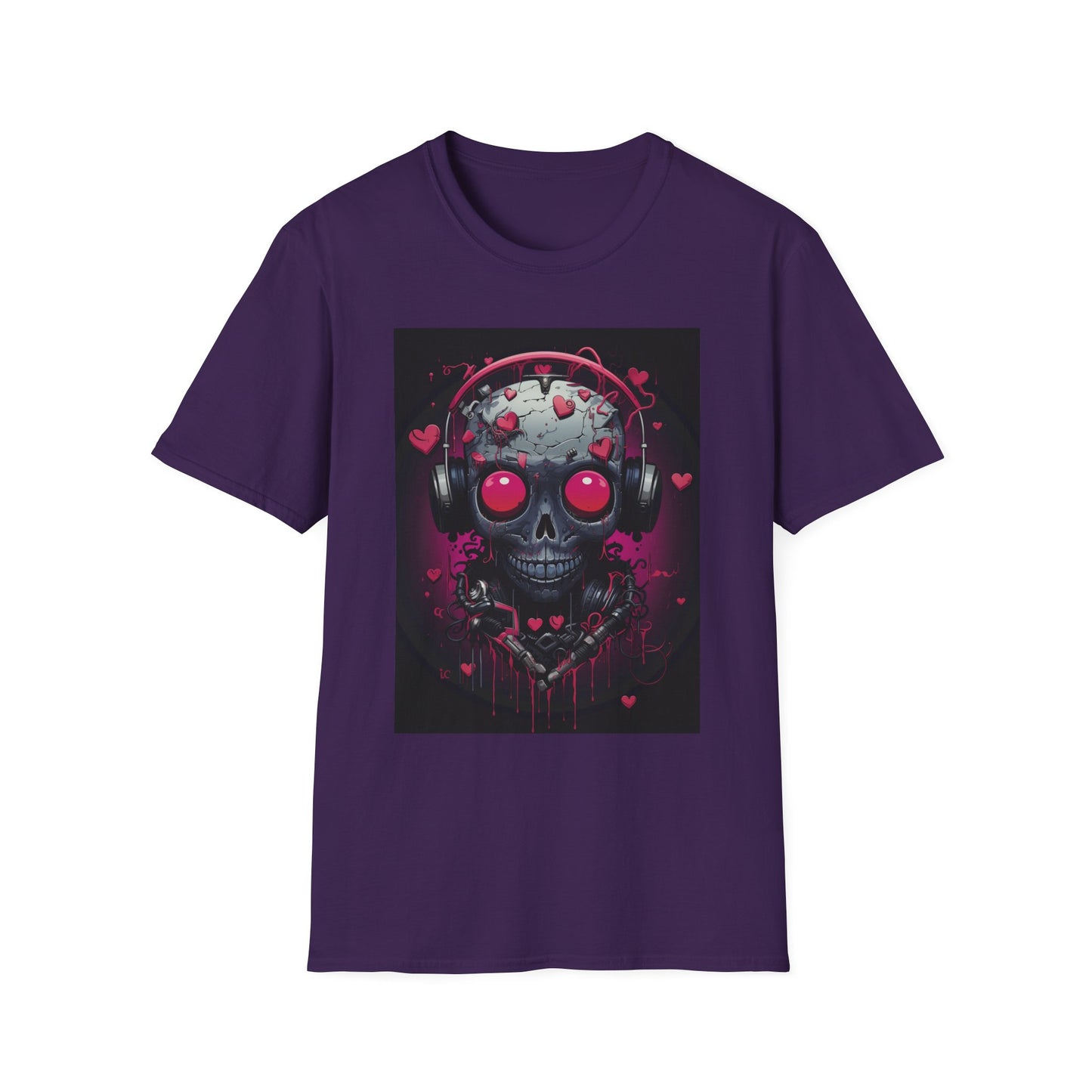 Edgy Skull Graphic T-Shirt with Headphones