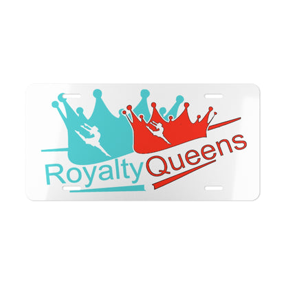 Royalty Queens Vanity Plate - Custom Car Decor, Unique Gift, Auto Accessory, Queen Crown Design, Fun Personalized License Plate