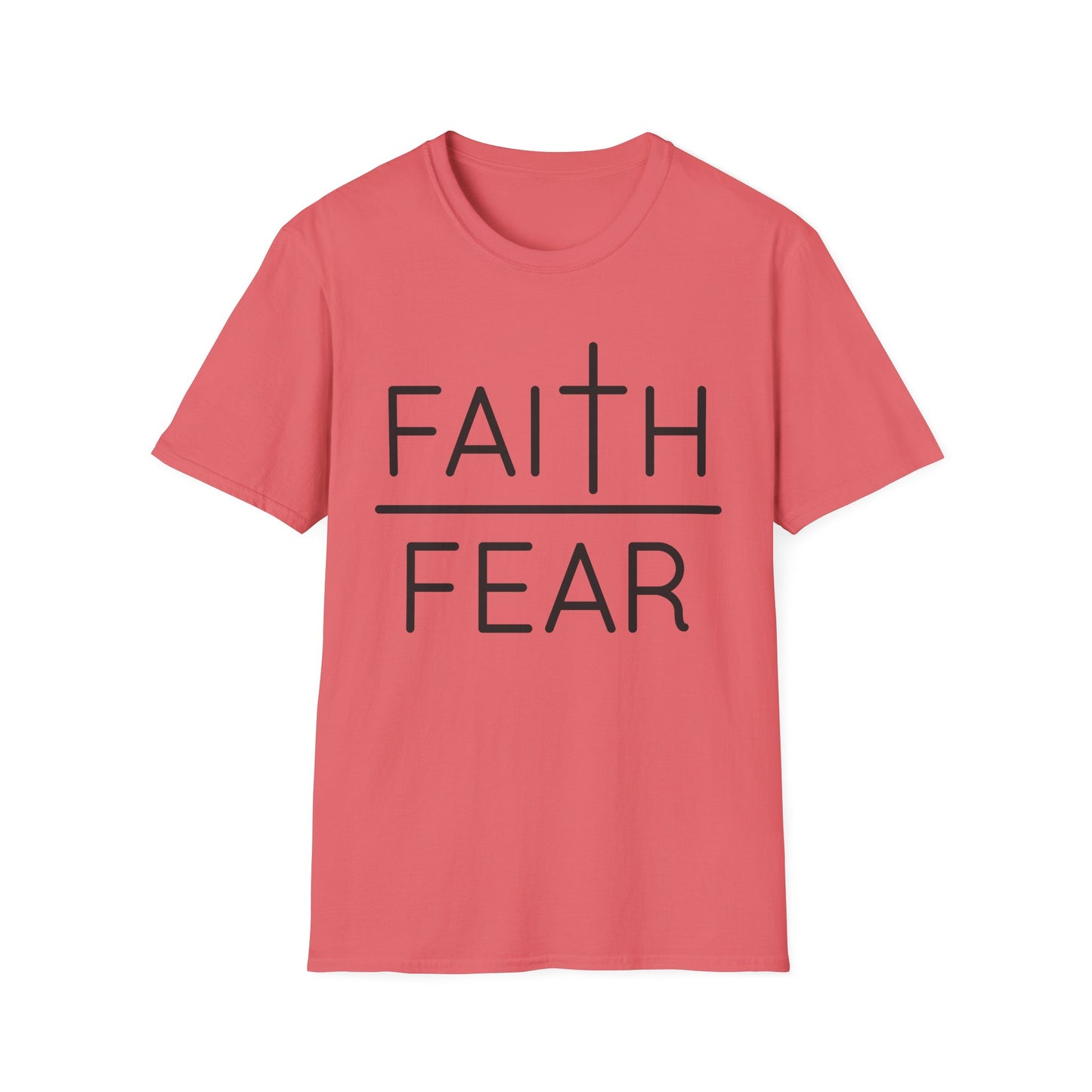 Inspirational Faith Over Fear T-Shirt | Unisex Softstyle Tee