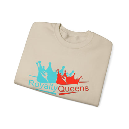 Crewneck Sweatshirt - "Royalty Queens" Colorful Crown Graphic