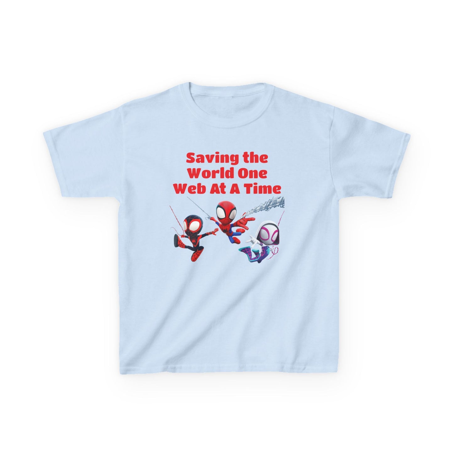 Kids Superhero Tee - Saving the World One Web At A Time