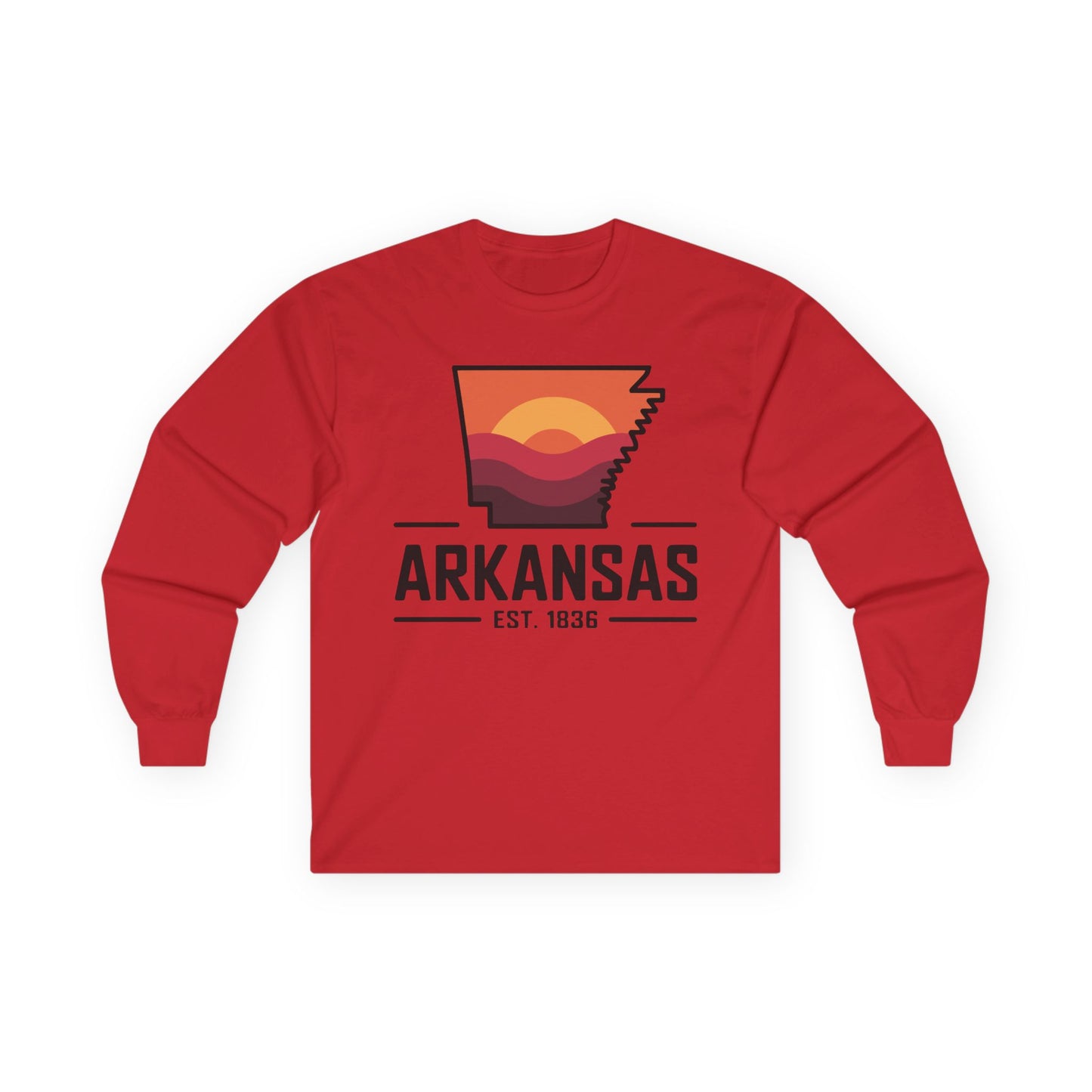 Arkansas Sunset Long Sleeve Tee — AR State Est. 1836