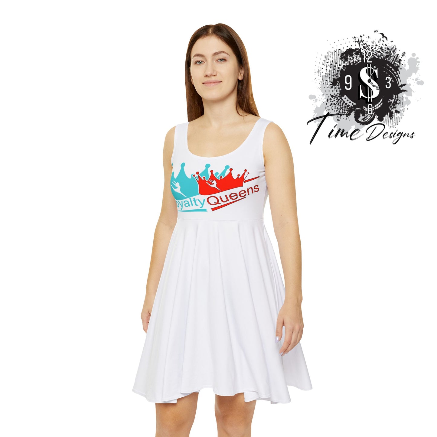 Royalty Queens Women's Skater Dress - Fun, Playful AOP Outfit for Parties, Birthdays, Festivals, Summer Events, Casual Wear