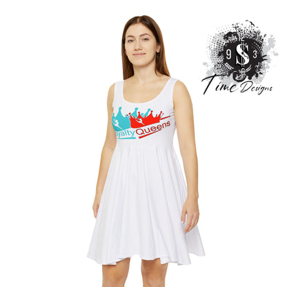 Royalty Queens Women's Skater Dress - Fun, Playful AOP Outfit for Parties, Birthdays, Festivals, Summer Events, Casual Wear