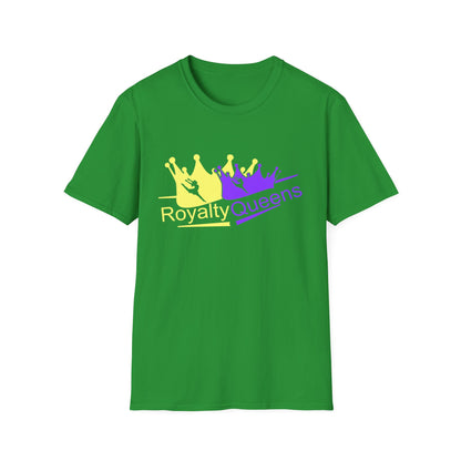 Royalty Queens Unisex Softstyle T-Shirt | Vibrant Crown Print | Perfect for Birthdays, Celebrations, and Everyday Wear