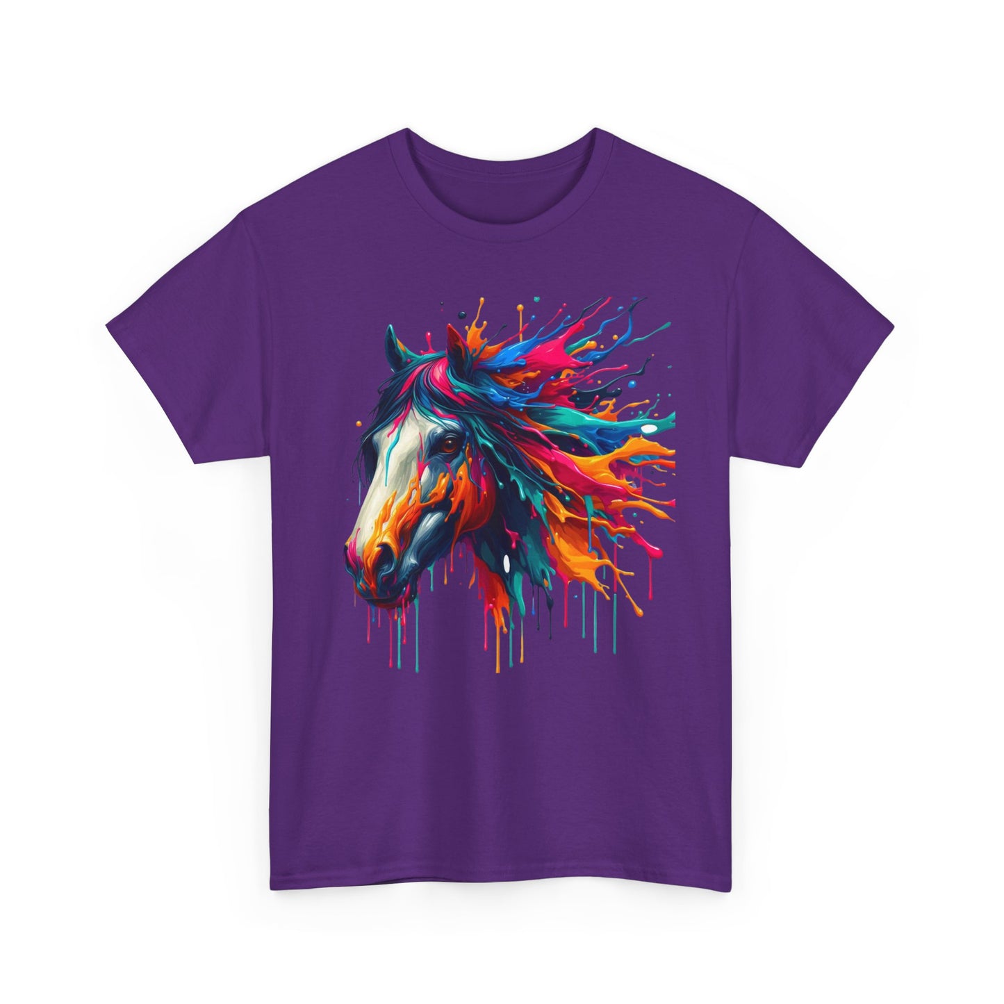 Vibrant Horse Art Unisex Heavy Cotton Tee