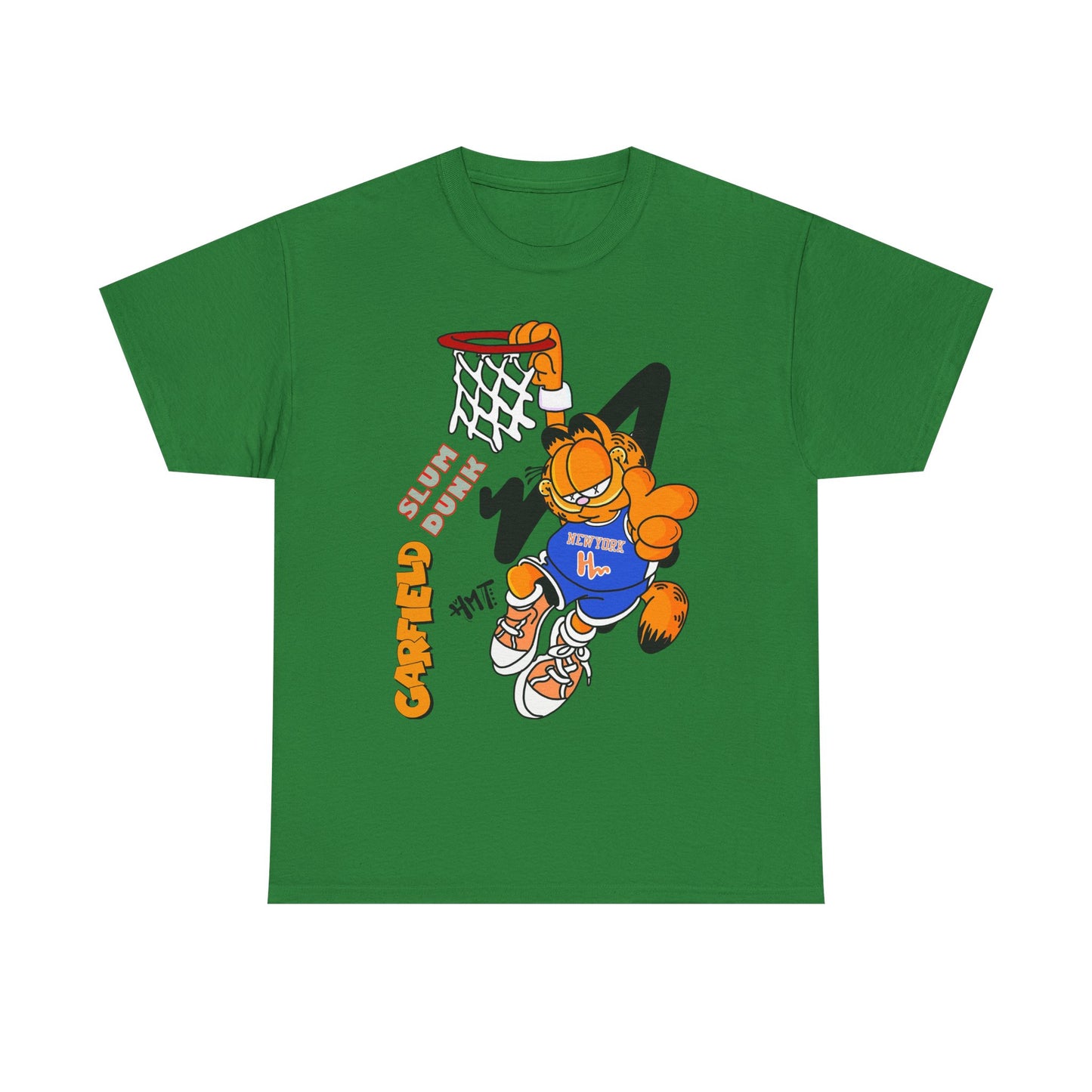 Garfield Basketball Unisex Heavy Cotton Tee - Fun Streetwear for Cat Lovers