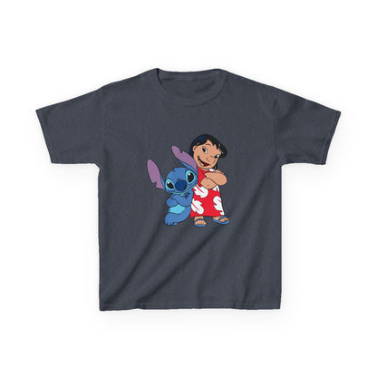 Kids Hawaiian Style T-Shirt with Stitch and Lilo