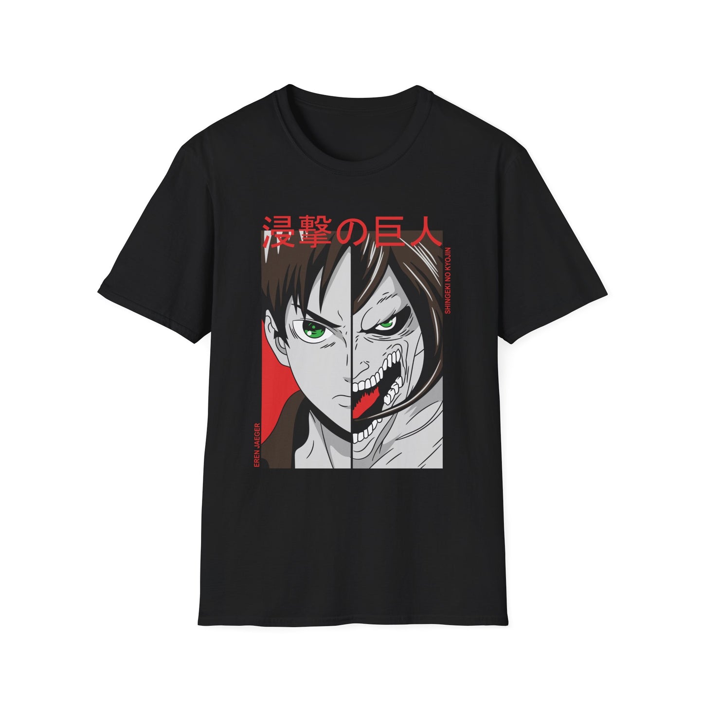 Anime-Inspired Unisex T-Shirt, Eren Yeager Graphic Tee, Casual Streetwear, Gift for Fans, Unique Graphic Shirt