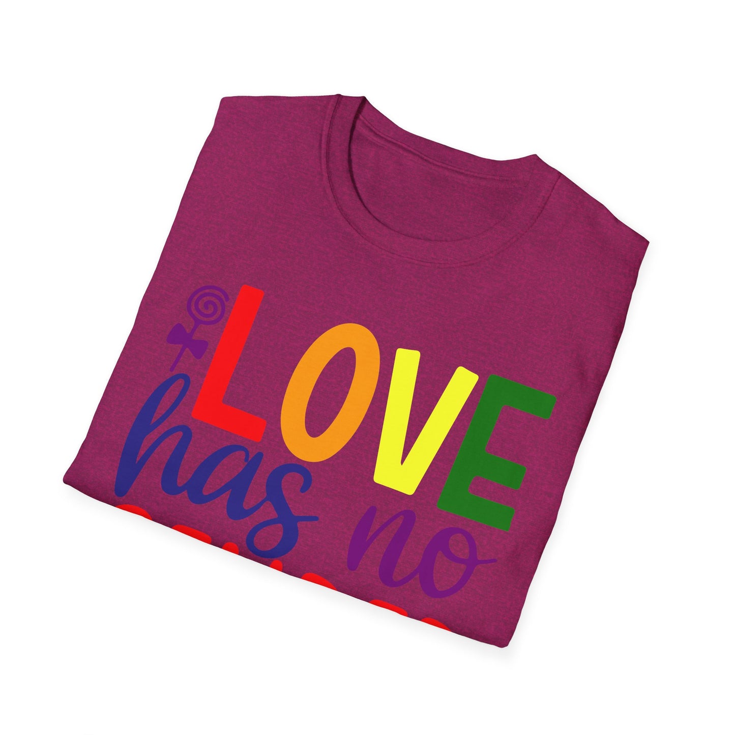 Love Has No Gender Unisex T-Shirt, LGBTQ+ Pride Tee, Comfort Fit Shirt, Gift for Allies, Inclusivity Apparel, Birthday Celebration Top