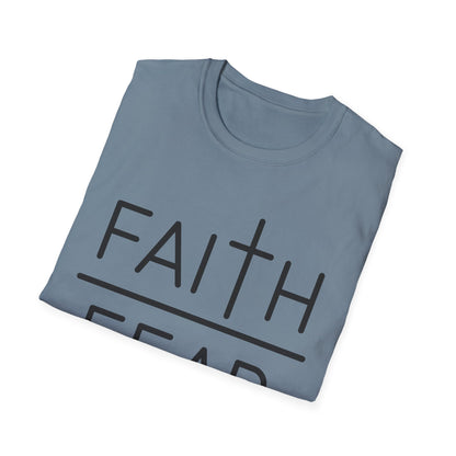 Inspirational Faith Over Fear T-Shirt | Unisex Softstyle Tee