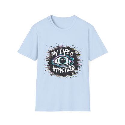 Unisex Hypnotized Eye T-Shirt, Softstyle Tee, Cool Graphic Shirt, Gift for Dreamers, Casual Wear, Trendy Fashion Tee