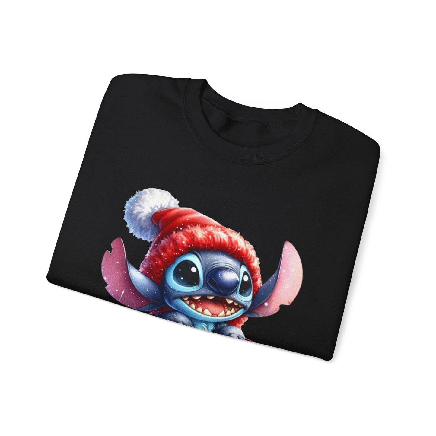 Christmas Stitch Sweatshirt – Cute Stitch in Santa Hat with Holiday Gifts