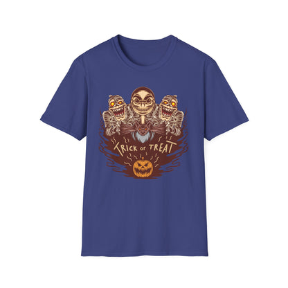 Halloween Trick or Treat Unisex T-Shirt, Spooky Shirt, Fall Fashion, October Celebration Tee, Halloween Costume Tee