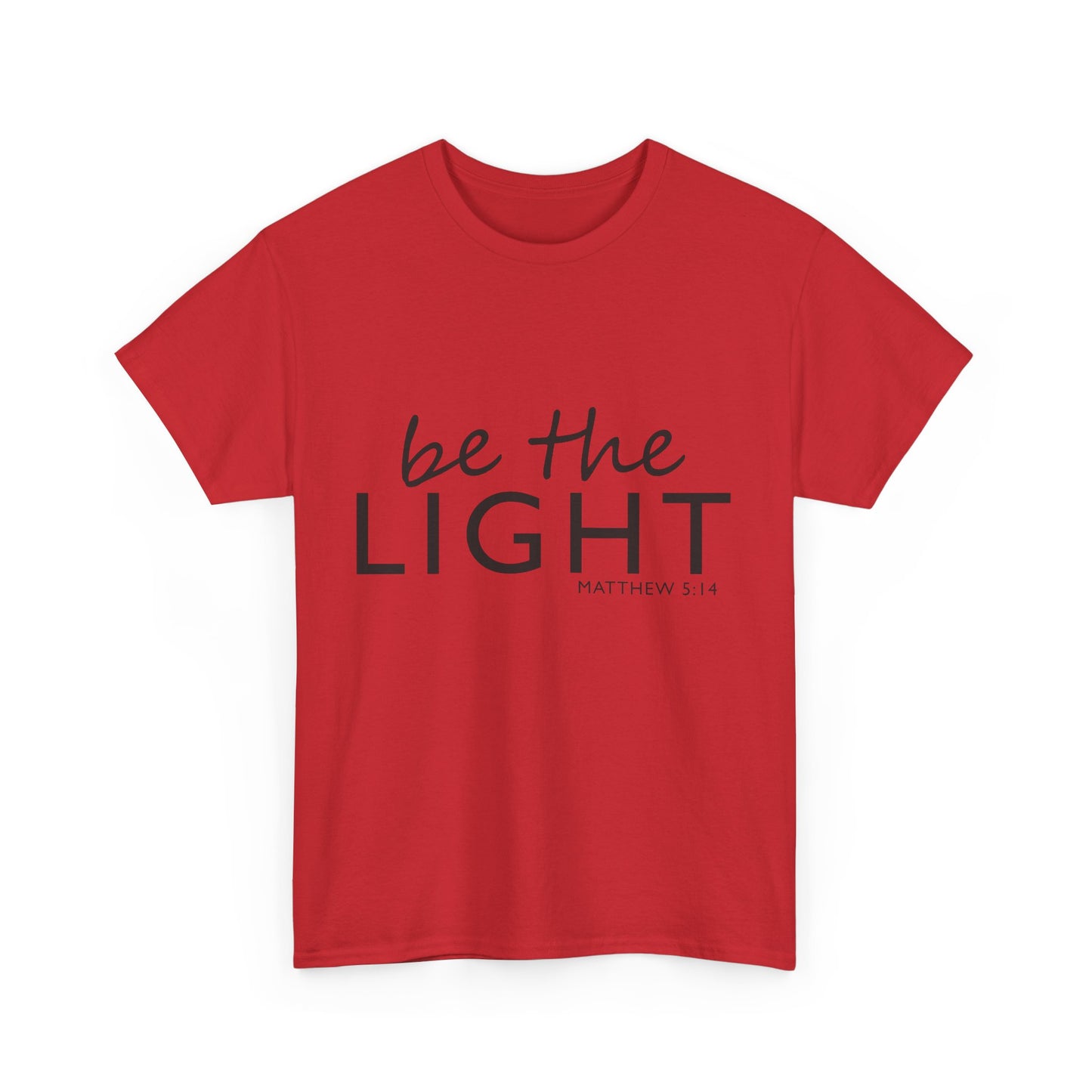Be the Light Unisex Heavy Cotton Tee - Inspirational Faith Shirt