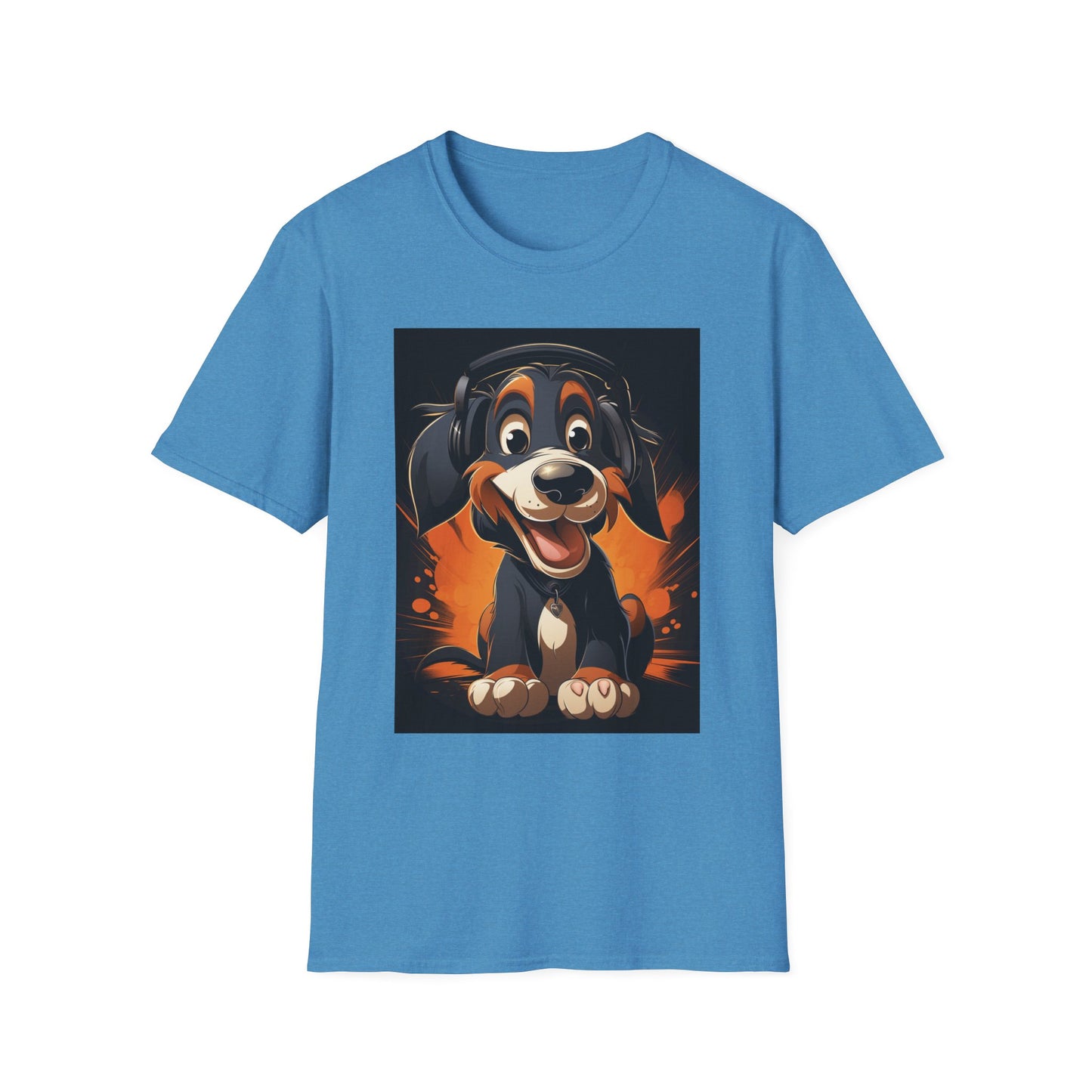 Happy Dog Graphic Unisex Softstyle T-Shirt - Perfect for Dog Lovers