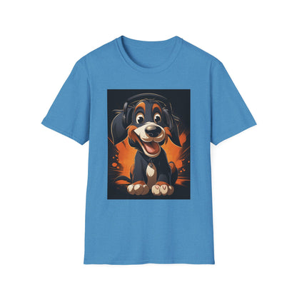 Happy Dog Graphic Unisex Softstyle T-Shirt - Perfect for Dog Lovers