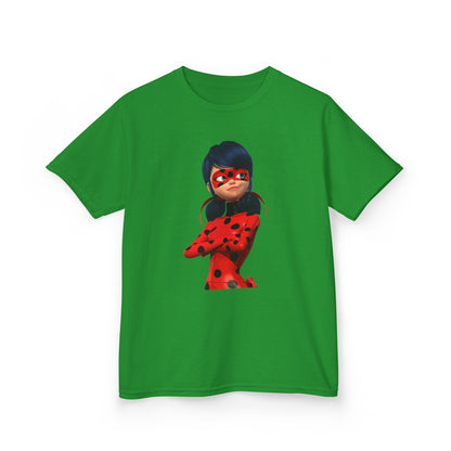 Cool Ladybug Superhero Kids Heavy Cotton Tee | Fun and Playful Design for Young Heroes