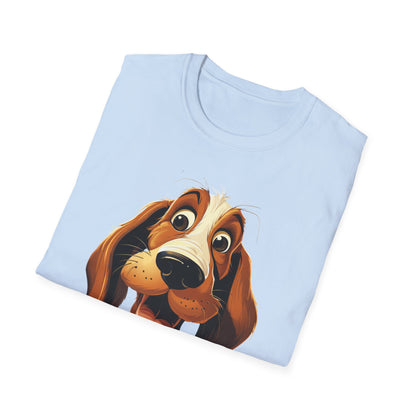 Playful Dog Graphic T-Shirt - Unisex Softstyle Tee for Dog Lovers