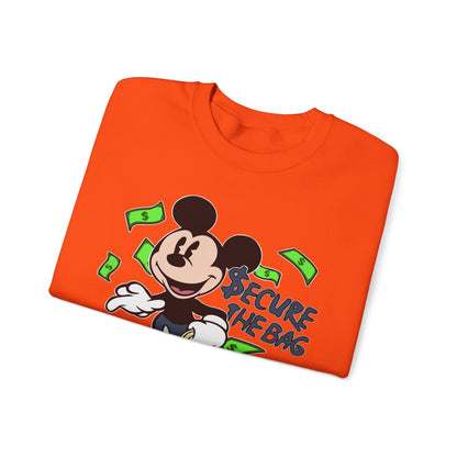 Mickey Mouse Secure the Bag Sweatshirt, Fun Crewneck, Trendy Unisex Apparel, Gift for Disney Lovers, Cozy Streetwear