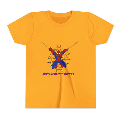 Spider-Man Youth Short Sleeve Tee - Fun Graphic Tee for Kids, Superhero Shirt, Birthday Gift, Comic Theme Apparel, Playtime Wear