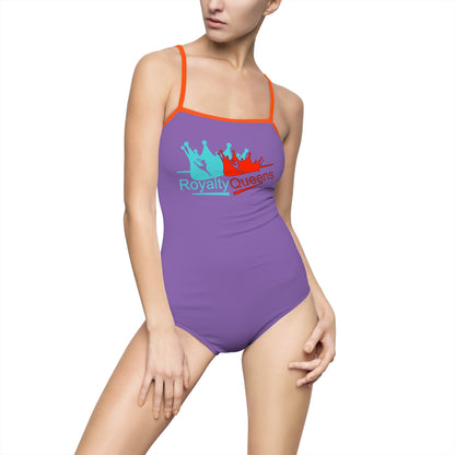Royalty Queens Women's One-Piece Swimsuit, Summer Swimwear, Beachwear, Pool Party Outfit, Vacation Essential, Swim Fashion