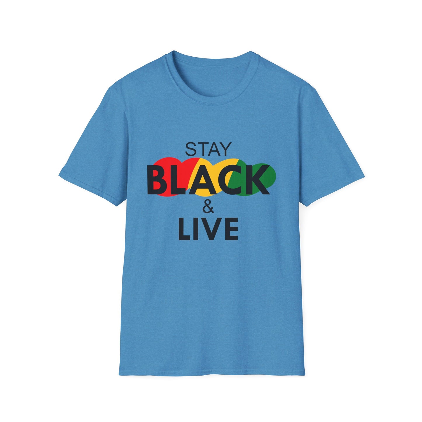 Unisex Softstyle T-Shirt: Stay Black & Live Tee for Activism, Streetwear, Casual Wear, Gifts for Culture Lovers, Statement Shirt