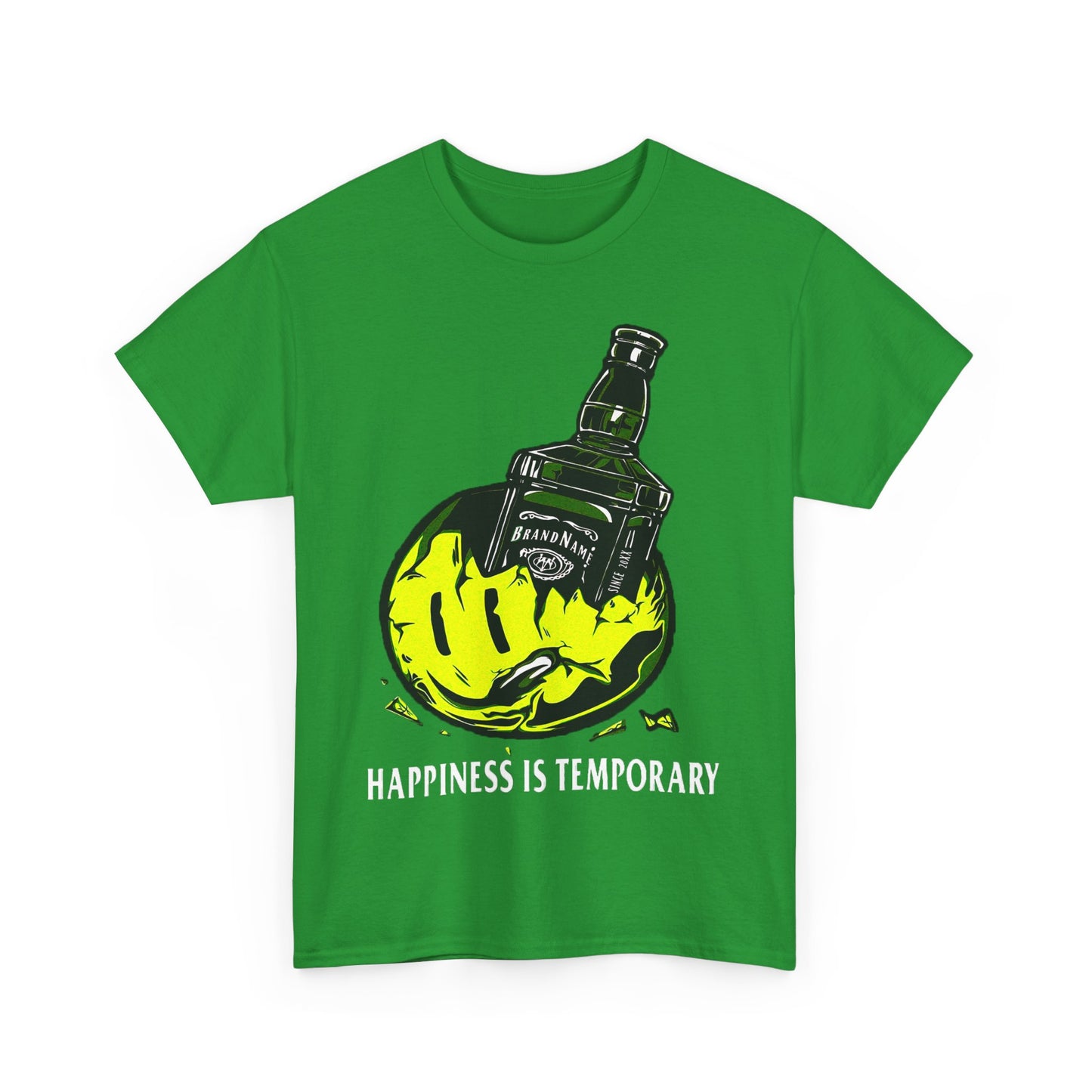 Unisex Heavy Cotton Tee - Eco-Friendly Bold Design with Bottle & Hand Graphic