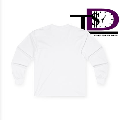 Unisex Graphic Long Sleeve Tee featuring Cracked Wall Design, Perfect for Casual Outings, Gifts, and Halloween