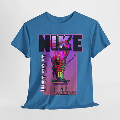 Vintage-Style Nike Unisex Heavy Cotton Tee - Just Do It Graphic Shirt