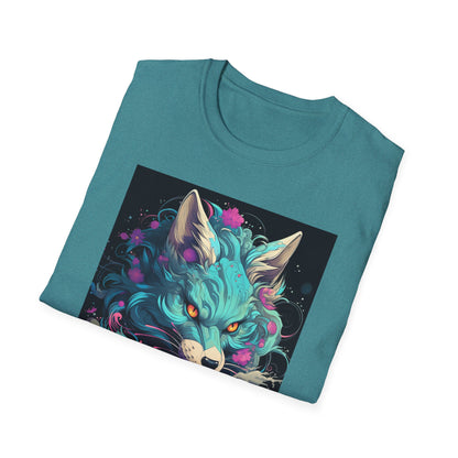 Mystical Wolf T-Shirt | Unisex Softstyle Tee, Fantasy Apparel, Gift for Nature Lovers, Unique Statement Shirt, Casual Fashion
