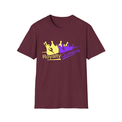 Royalty Queens Unisex Softstyle T-Shirt | Vibrant Crown Print | Perfect for Birthdays, Celebrations, and Everyday Wear