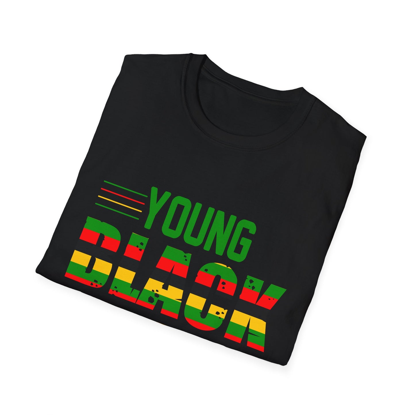 Young Black Free-Ish Unisex Softstyle T-Shirt, Celebratory Tee, Cultural Pride Shirt, Equality Apparel, Ideal for Events & Gifts