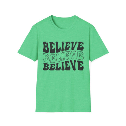 Believe Graphic Tee - Unisex Softstyle T-Shirt, Inspirational Shirt, Motivational Gift, Casual Wear, Everyday Style