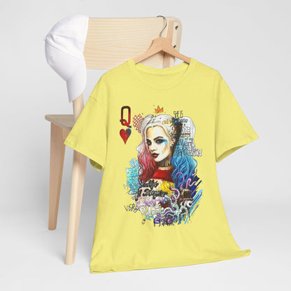 Harley Quinn Inspired Unisex Heavy Cotton Tee - Bold Graphic Design