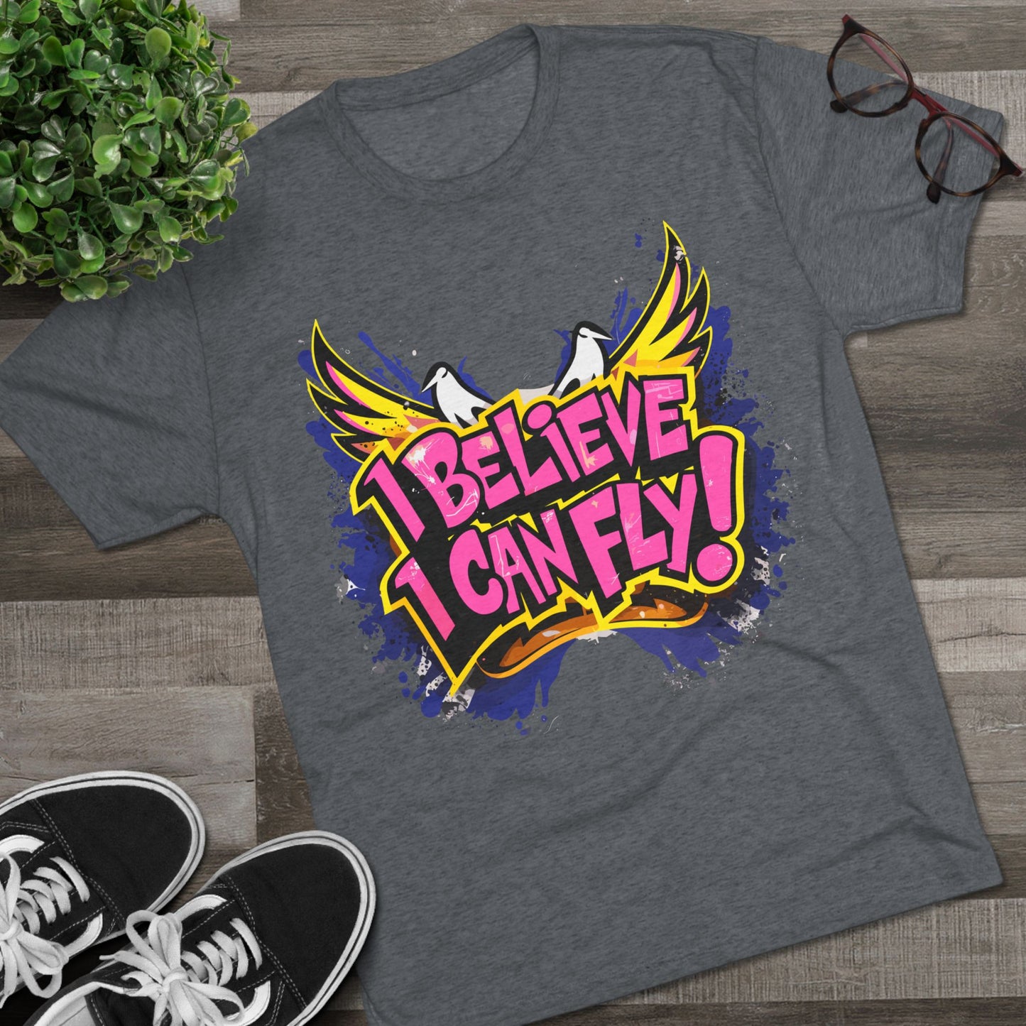 Inspirational Crew Tee - "I Believe I Can Fly" T-Shirt, Motivational Graphic Tee, Unisex Inspirational Wear, Gift for Dreamers, [...]