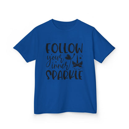 Kids 'Follow Your Inner Sparkle' Tee - Fun Cotton Shirt for Creative Kids