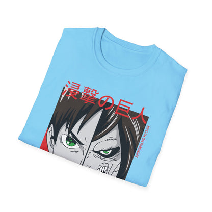 Anime-Inspired Unisex T-Shirt, Eren Yeager Graphic Tee, Casual Streetwear, Gift for Fans, Unique Graphic Shirt