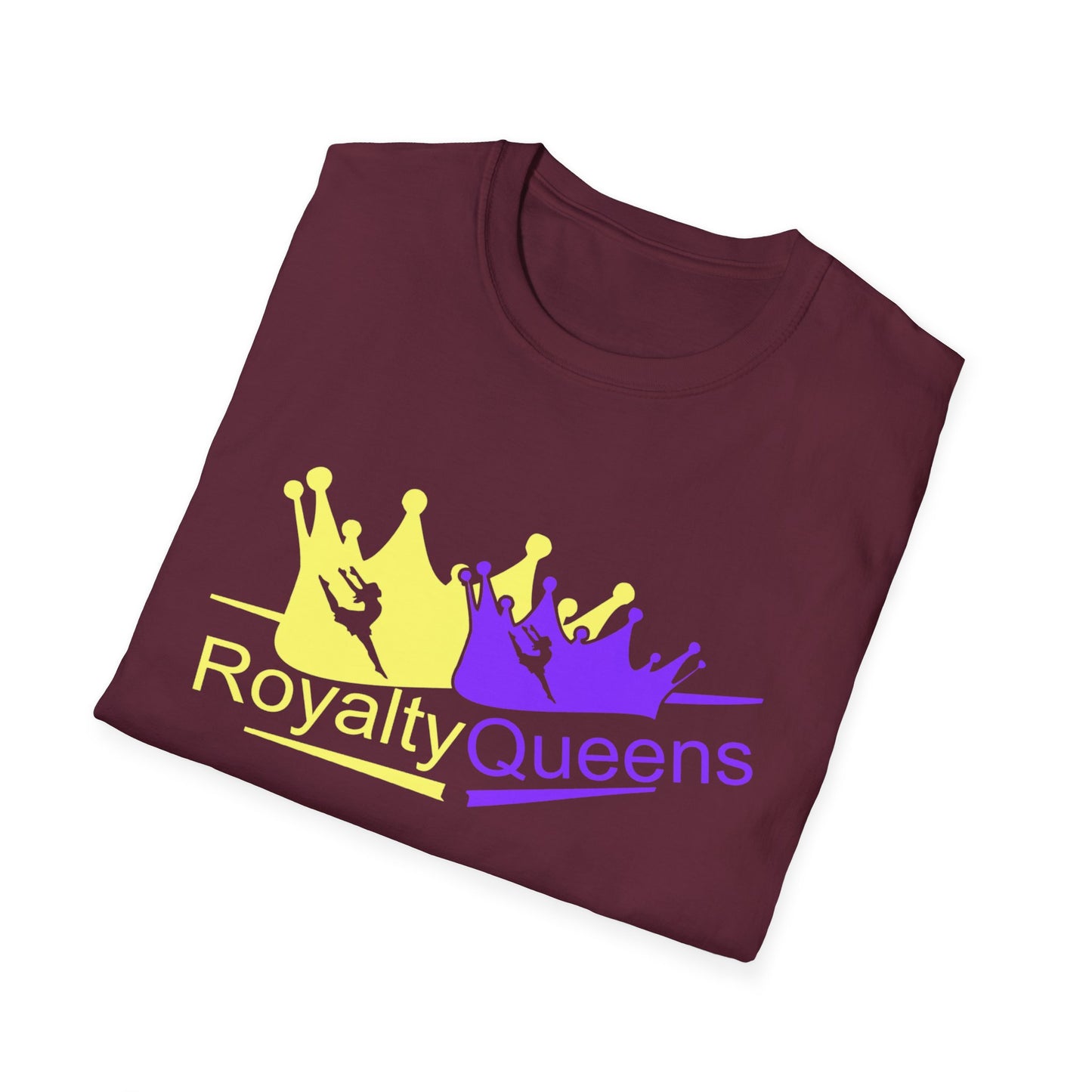 Royalty Queens Unisex Softstyle T-Shirt | Vibrant Crown Print | Perfect for Birthdays, Celebrations, and Everyday Wear
