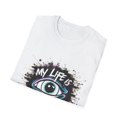 Unisex Hypnotized Eye T-Shirt, Softstyle Tee, Cool Graphic Shirt, Gift for Dreamers, Casual Wear, Trendy Fashion Tee