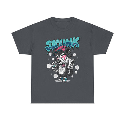 Cool Cartoon Graphic Tee - 'Skunk' Design, Unisex Heavy Cotton T-Shirt