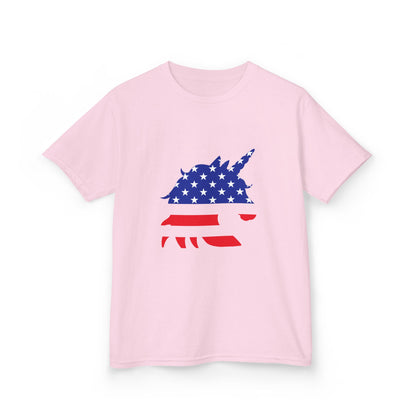 Patriotic Unicorn Kids Heavy Cotton Tee